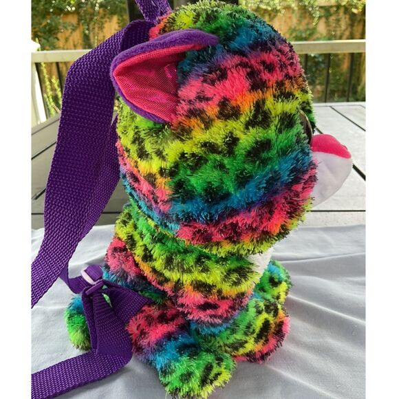 Ty Beanie Dotty the Rainbow Cat Plush Backpack - Picture 2 of 8